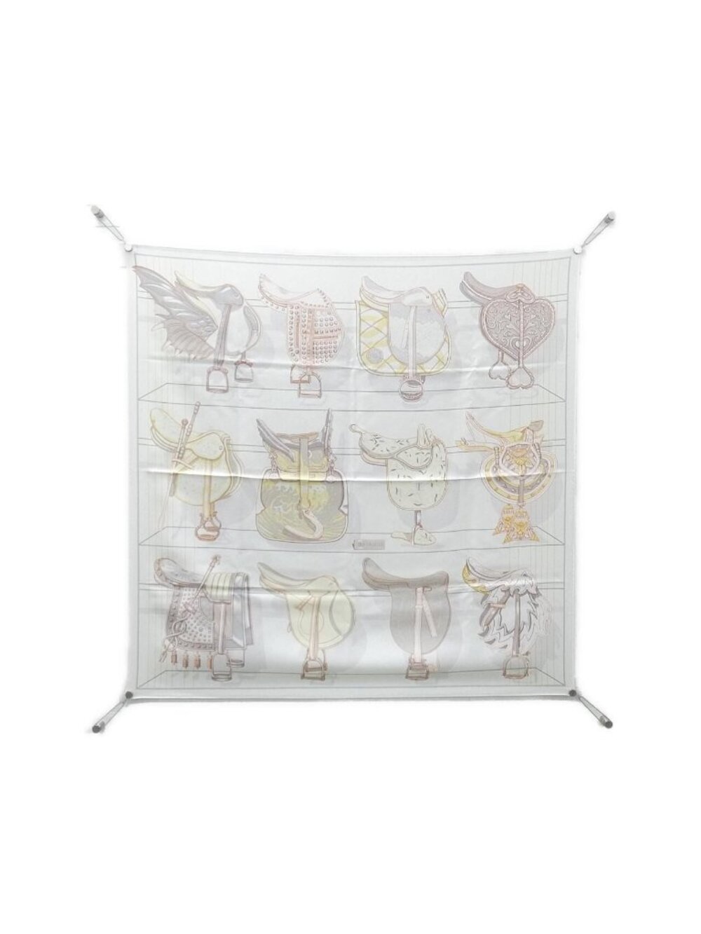 Hermes Tous en Selle Carre Scarf